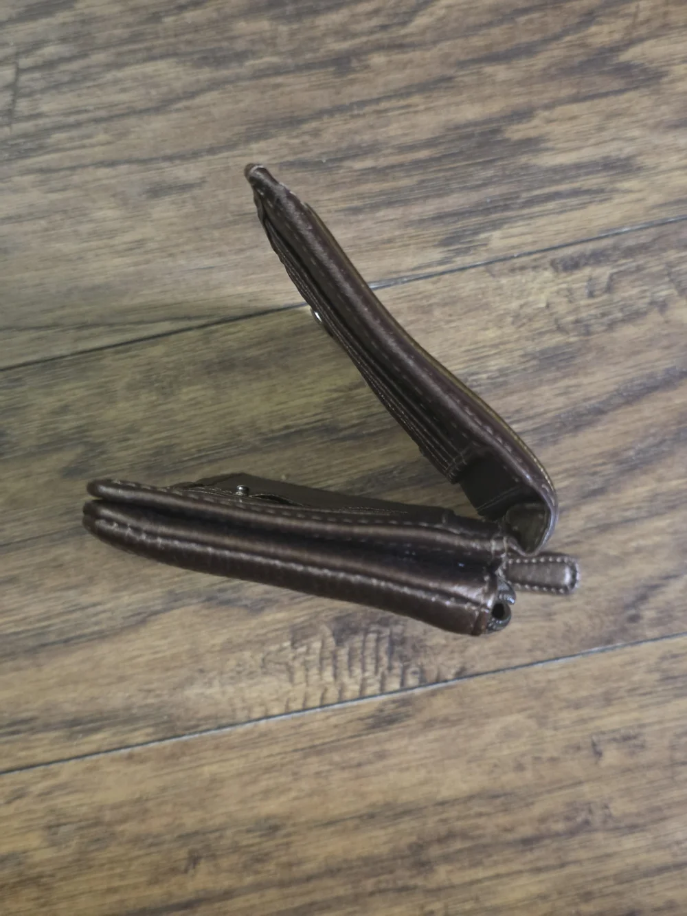 Brighton Brown Leather Wallet with Decorative Silver Accent